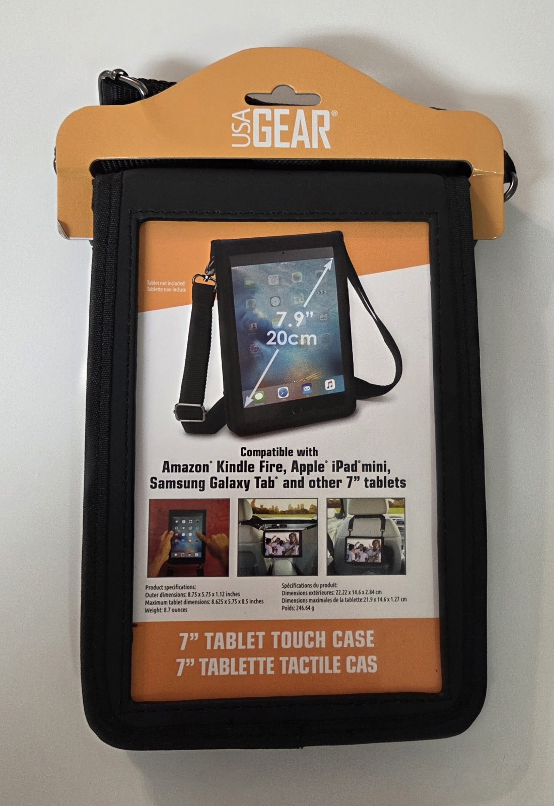 USA Gear FlexARMOR X Tablet Case with Open Front Design & Adjustable Strap