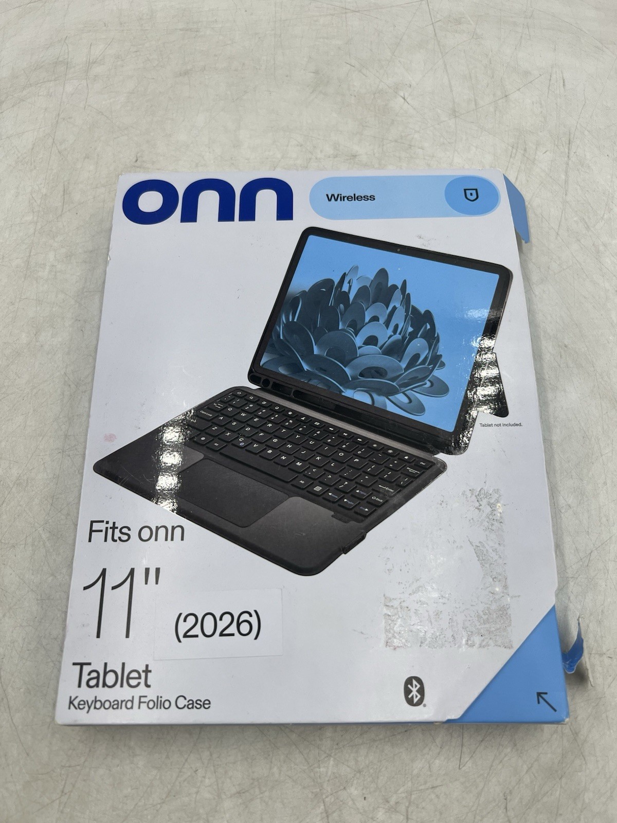 Onn Keyboard Folio Case for 11" Tablet 2026 - Black