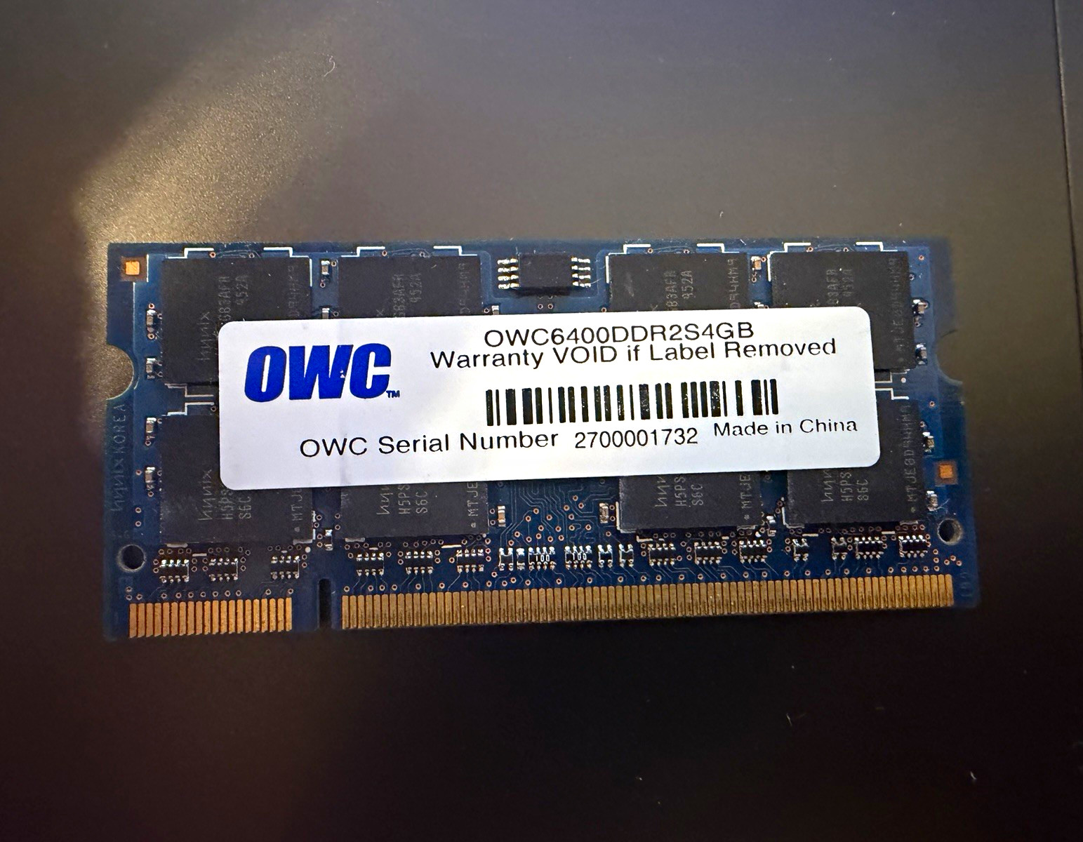 OWC 4GB DDR2 SO-DIMM Laptop RAM 200-Pin PC2-6400 OWC6400DDR2S4GB