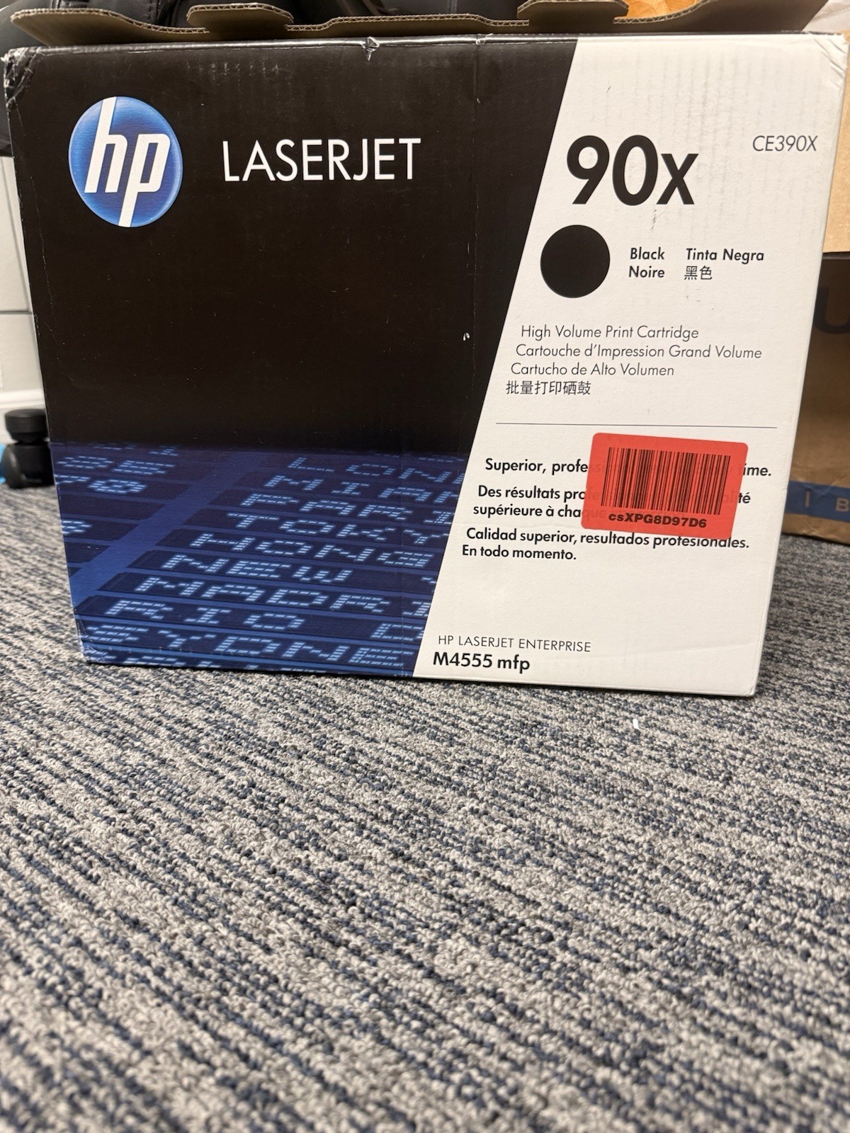 GENUINE HP 90X (CE390X) BLACK High-Yield LaserJet Enterprise Toner Cartridge