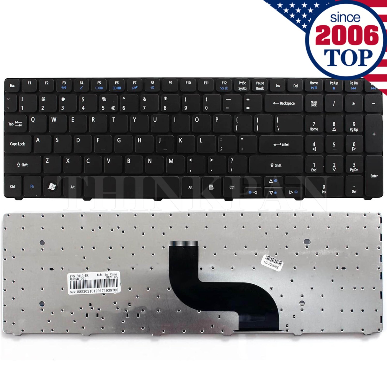 US Keyboard for Acer Aspire 5250 5252 5336 5349 5430 5542 5552 5560 5625 5733