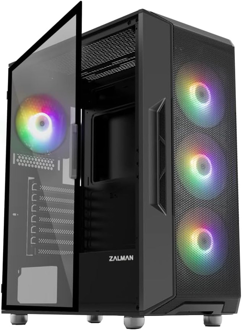 I3 NEO ATX Mid Tower PC Case – High Airflow Gaming Case with 4 RGB Fans