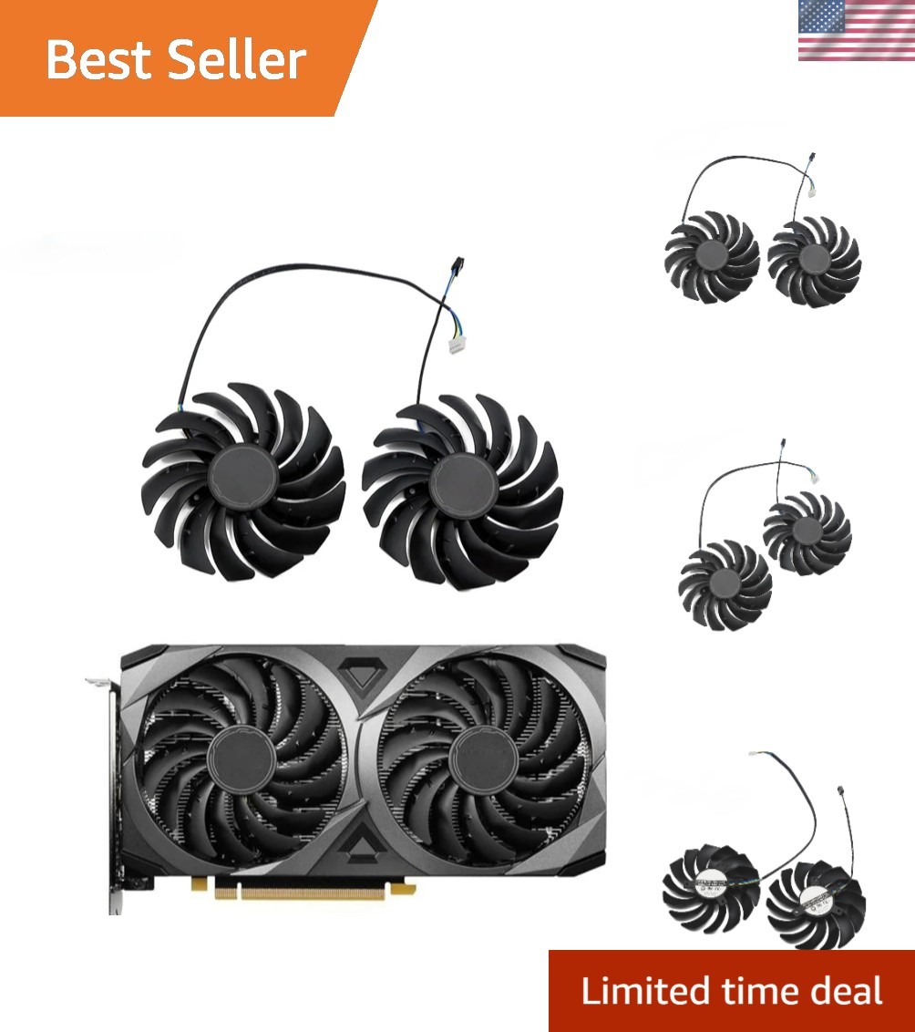95mm for RX6600 6700 XT gpu Cooling Fan for MSI RTX 3070 3060 3060Ti Ventus 2...