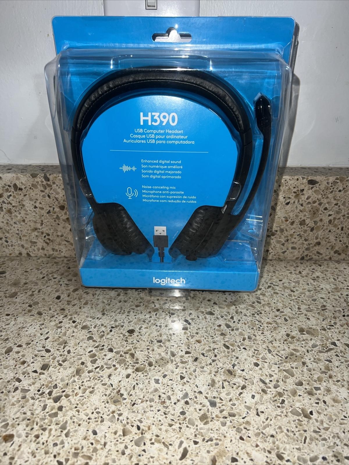 Logitech H390 Computer Headset, Over the head, Black, New, Original Package