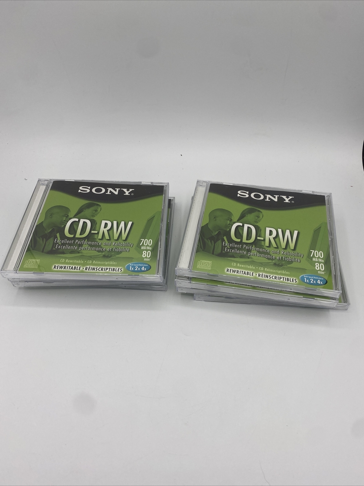 Sony CD-RW 700MB 80 min Lot Of 8 New