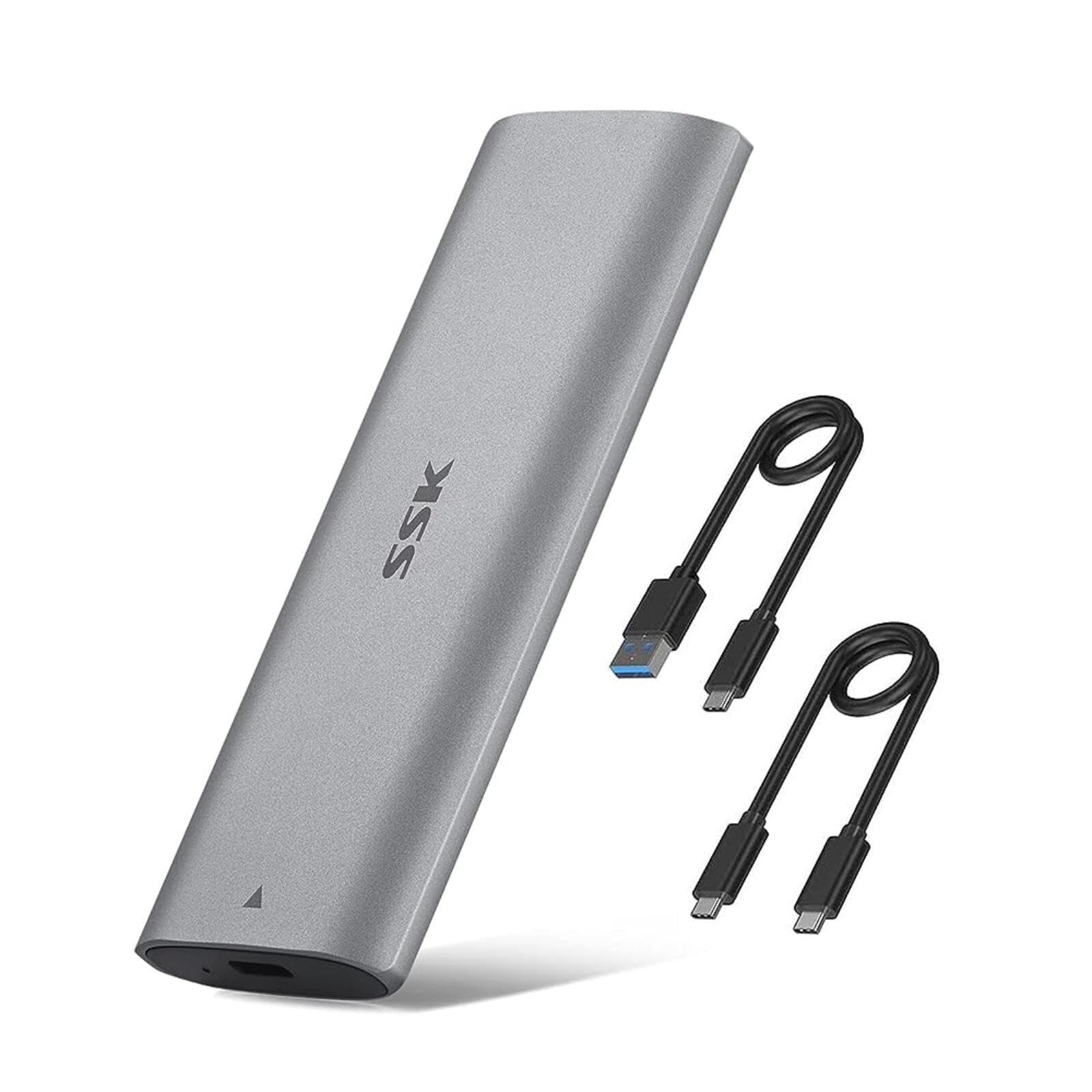 SSK M.2 NVMe Enclosure, Tool-Free SSD Enclosure Adapter, USB C 3.2 Gen 2 10Gb...