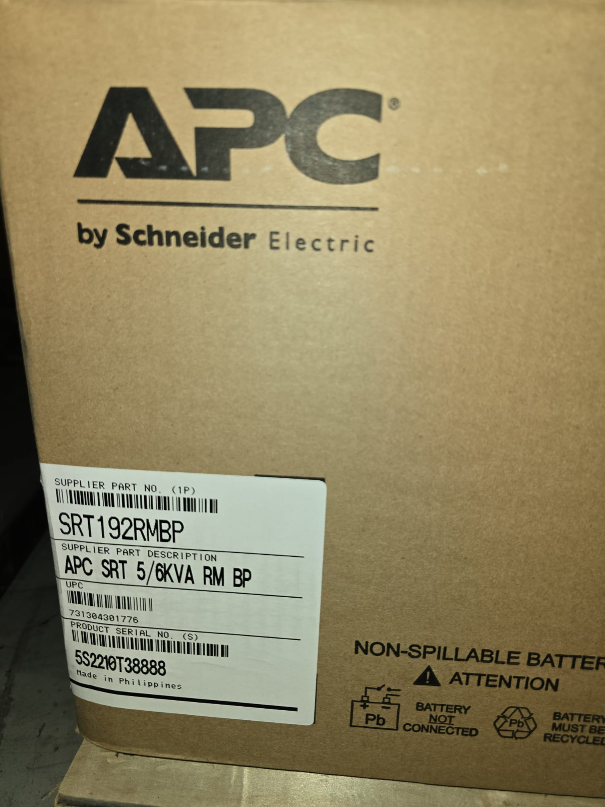 APC SRT192RMBP Smart-UPS External Battery Pack, 192Vdc "NEW SURPLUS US STOCK"