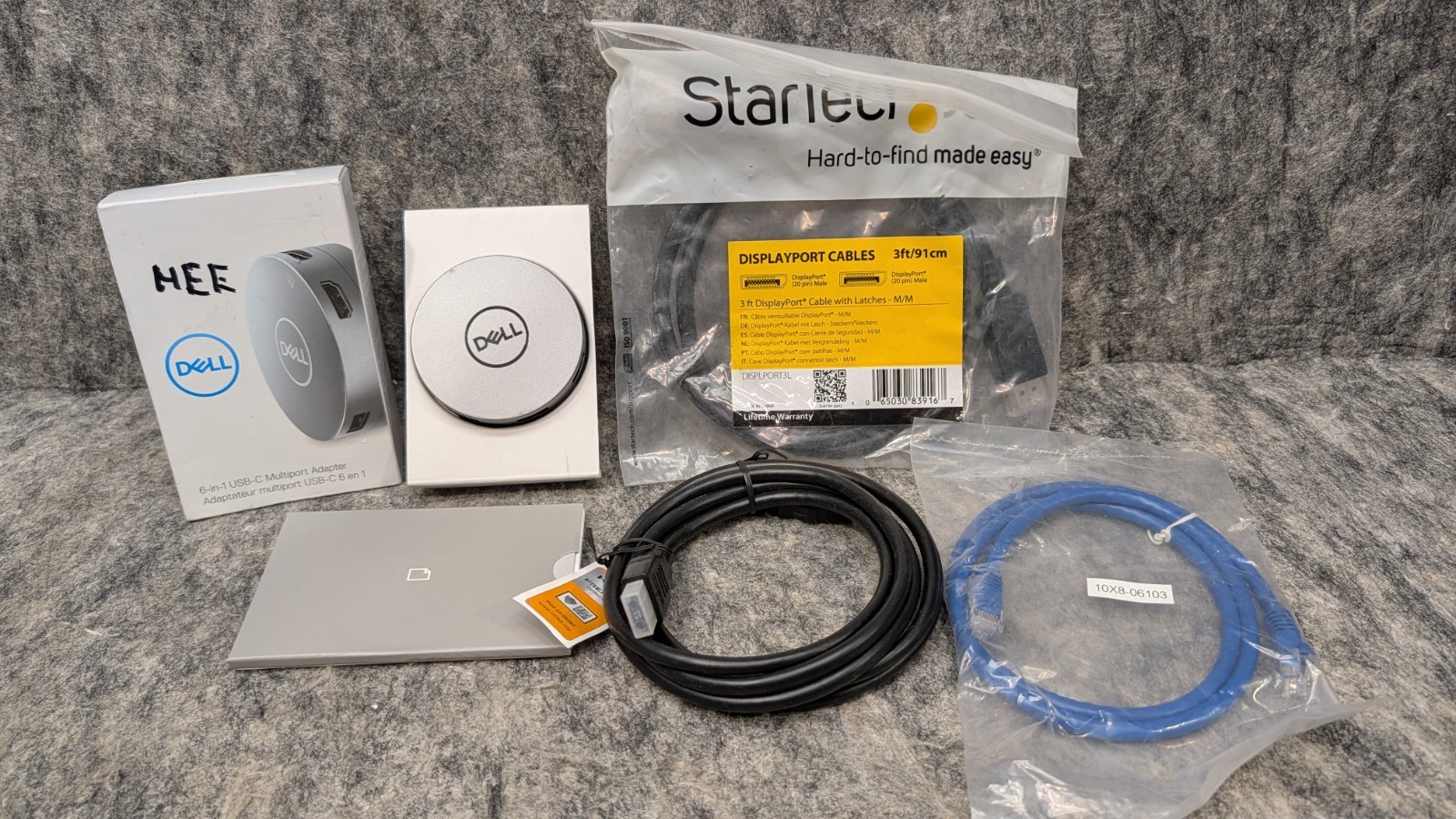 Portable Travel Dell DA305 6-In-1 USB-C Multiport Adapter w/ Extra Cables🔥New🔥