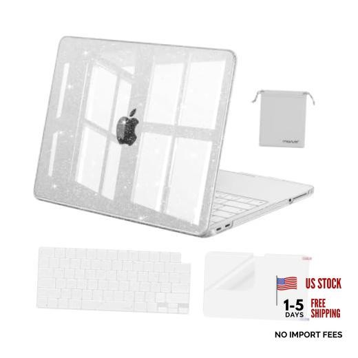 Sparkly Glitter Case Compatible with MacBook Neo Case 13 inch 2026 Transparent