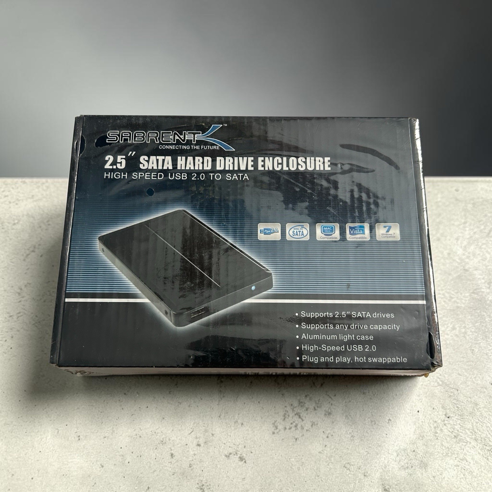 SEALED Sabrent EC-UK25 2.5" SSD/SATA Hard Drive Enclosure USB 2.0 Sealed