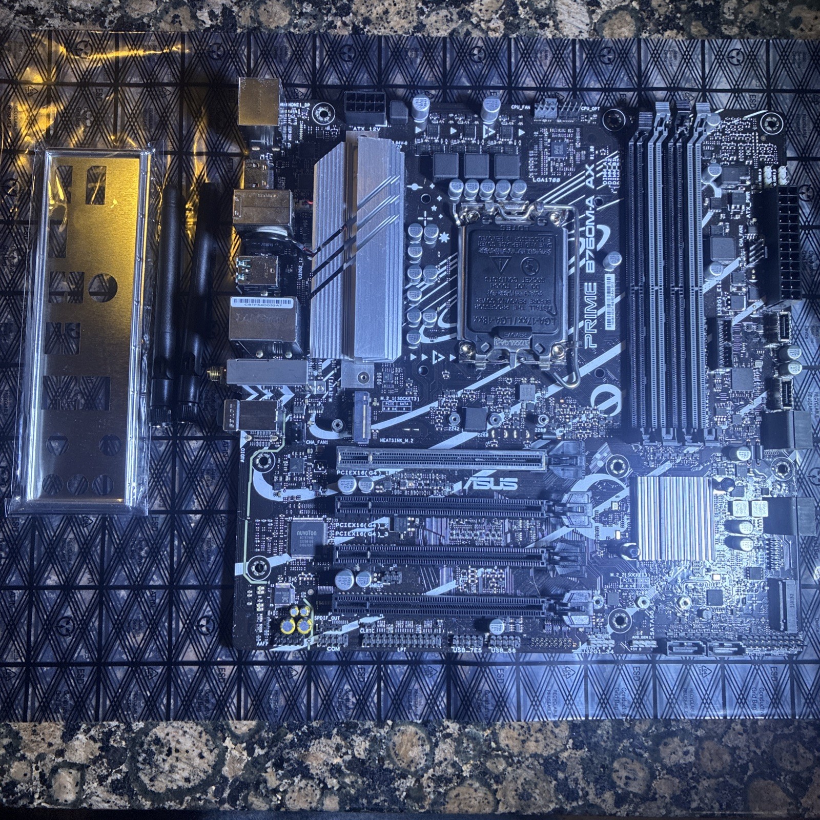 ASUS Prime B760M-A AX DDR5 Intel LGA1700 Motherboard w/ WiFi antenna IO Shield