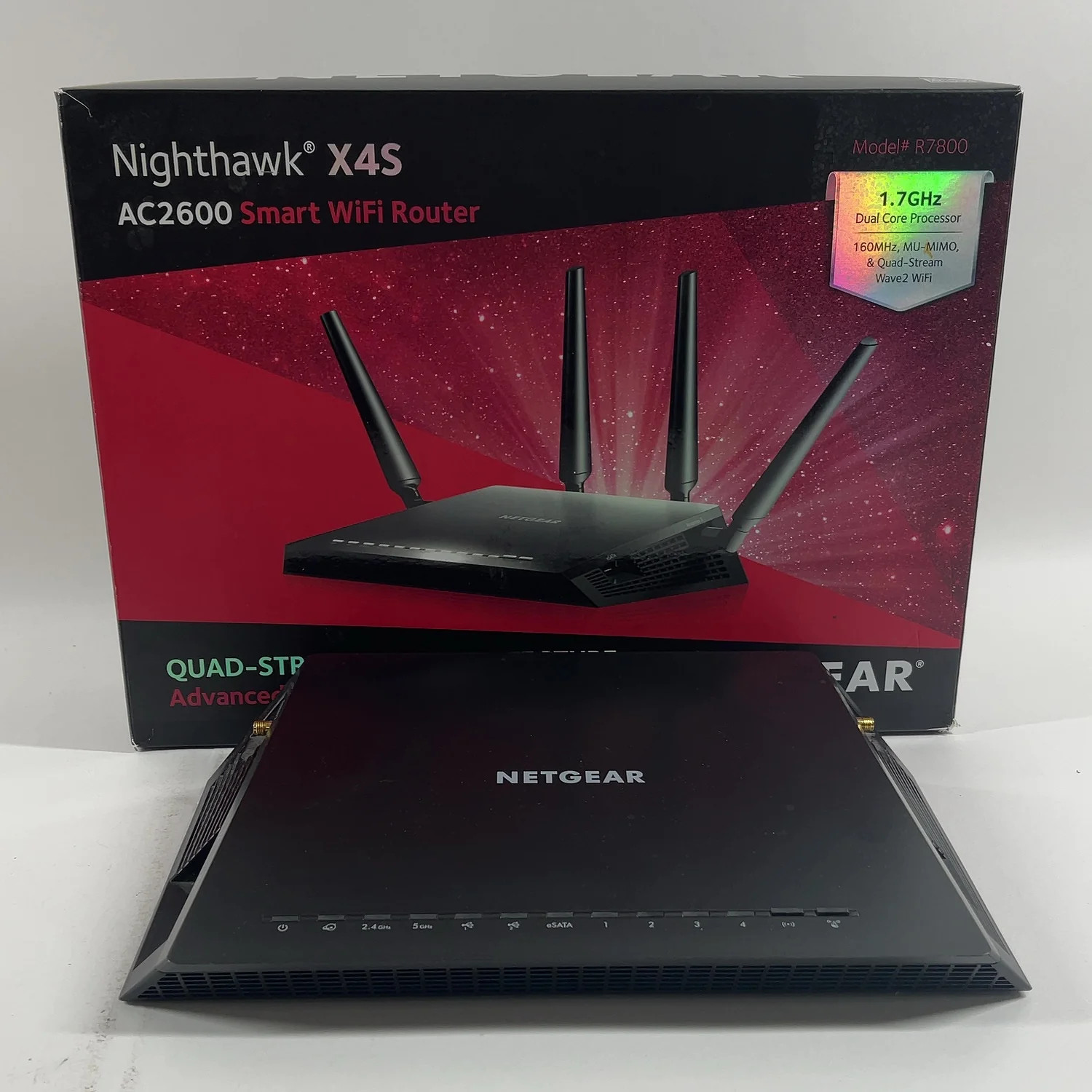 NETGEAR Nighthawk X4S Dual Band WiFi 5 R7800 AC2600 Smart Wifi Router