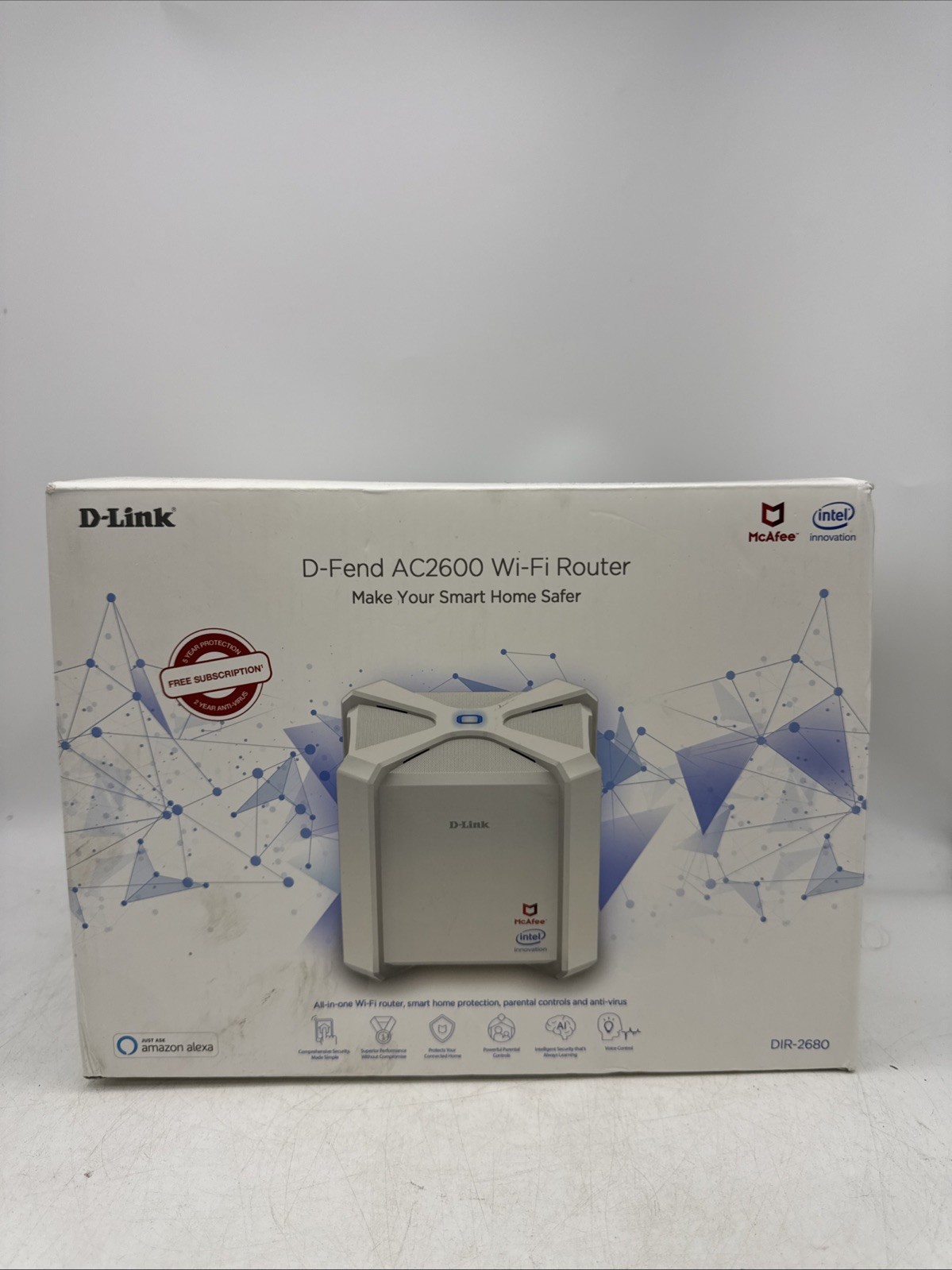 D-Link D-Fend AC2600 All-in-One Wireless Router DIR-2680-US-W Dual Band (VD)