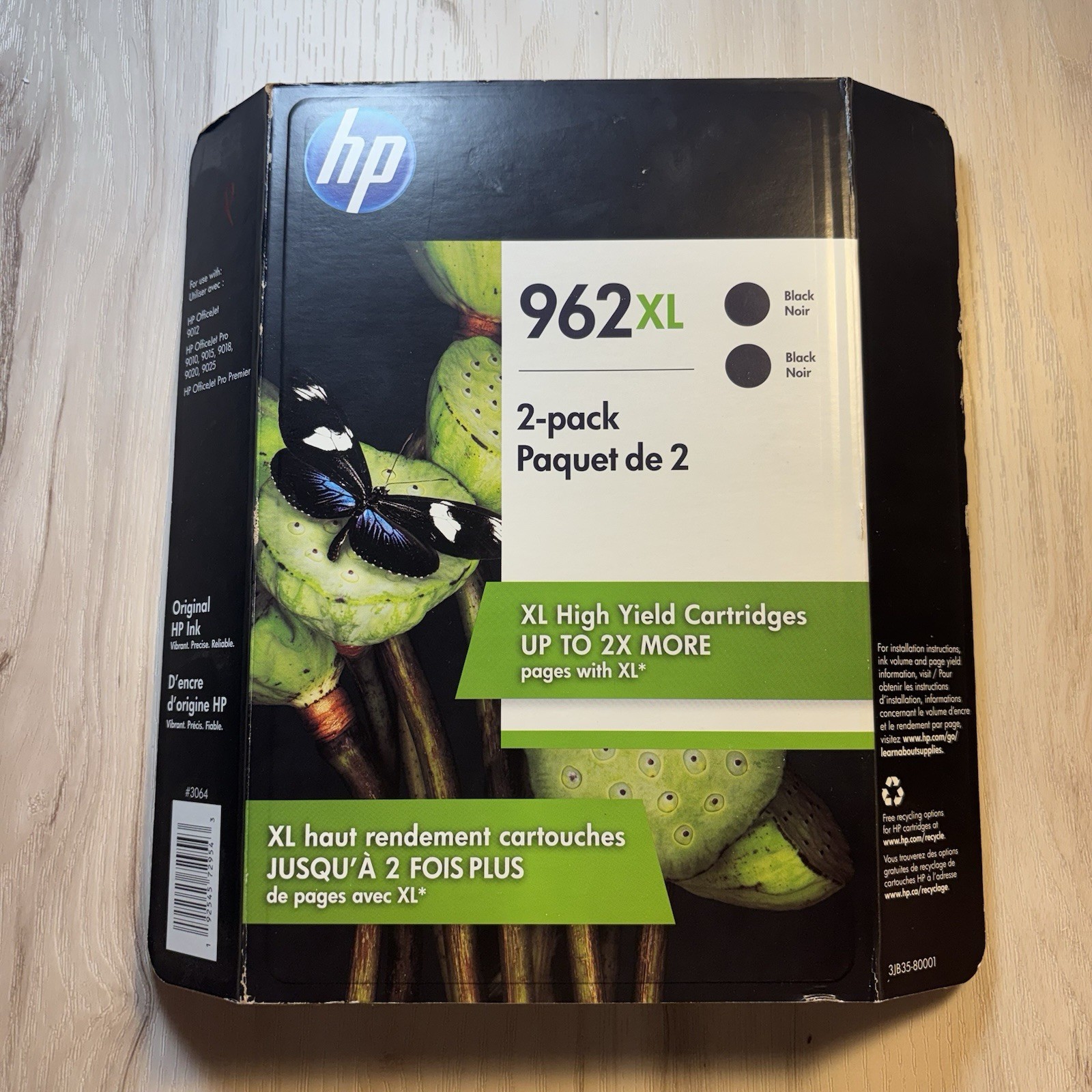 HP 962XL 2pk - Black (3JB35BN) - EXP 10/2021