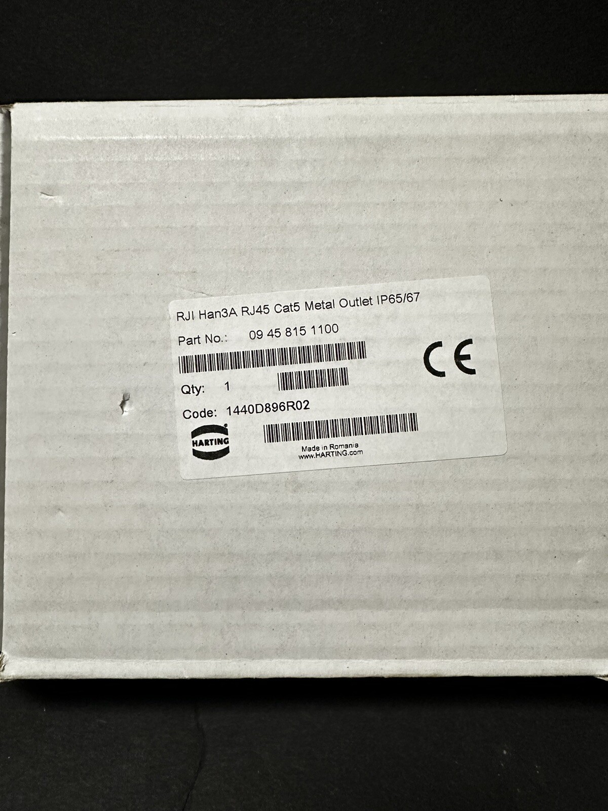 Harting RJ Han3A RJ45 Cat5 Metal Outlet IP65/67 09 45 815 1100