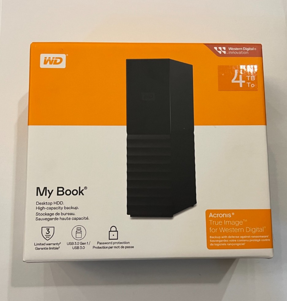 WD My Book 4TB External Desktop Hard Drive USB 3.0 Black WDBBGB0040HBK