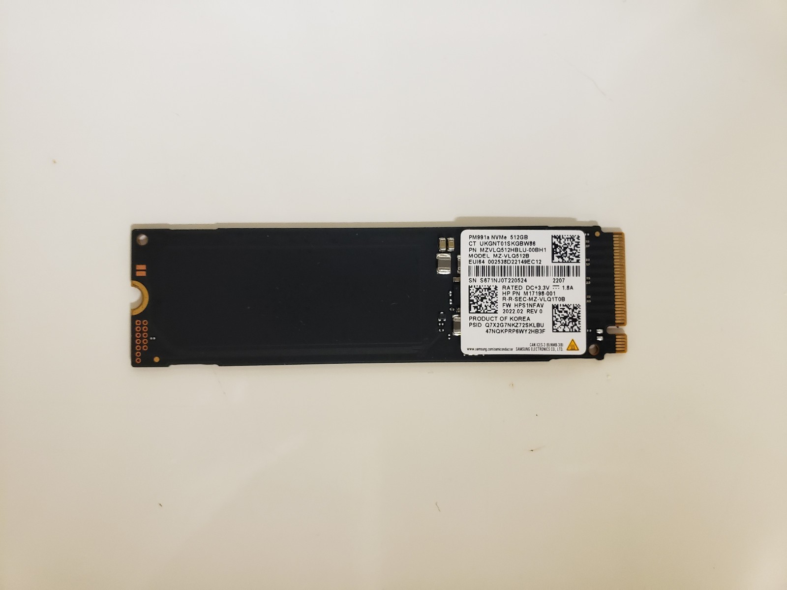 Samsung PM991a 512GB M.2 Gen3 PCIe NVMe SSD 2280 Solid State Drive GOOD TESTED