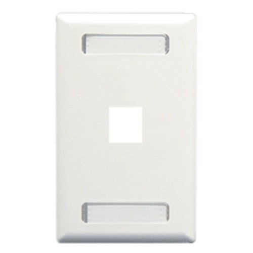 ICC FACEPLATE ID 1-GANG 1-PORT WHITE IC107S01WH UPC 633758018357