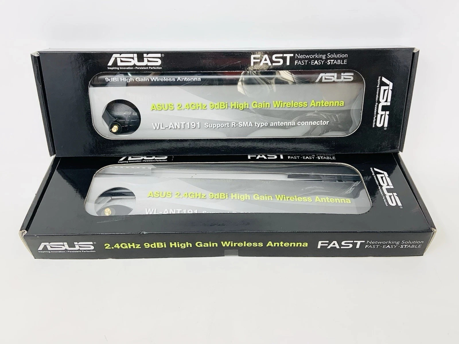 LOT OF 2 - ASUS WL-ANT 191 2.4 GHz 9dBi WIRELESS ANTENNA - NEW 