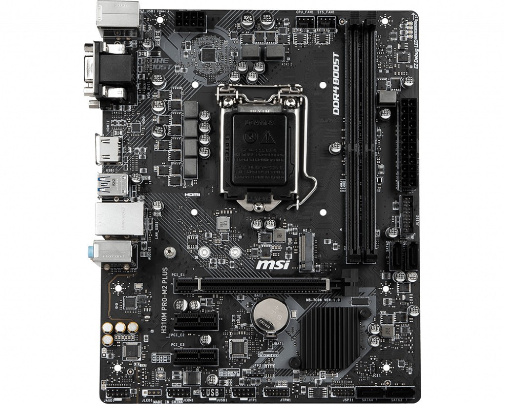 MSI H310M PRO-M2 PLUS Motherboard Intel H310 LGA 1151 DDR4 m-ATX M.2 VGA Core