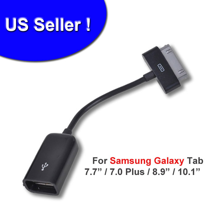 Lot 2X Female USB Host Power Adapter Cable for 7" 10.1" Samsung Galaxy Tab 1 2 3