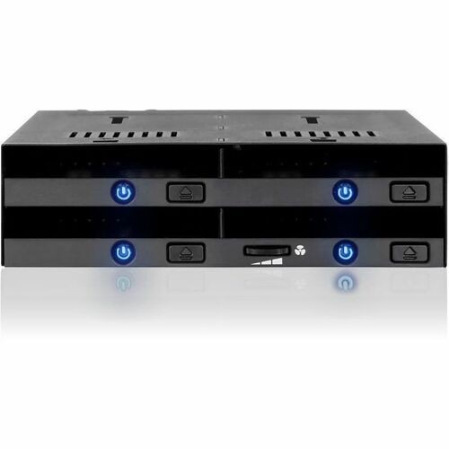 Icy Dock FlexiDOCK MB014SP-B R1 Drive Enclosure for 5.25  SATA/600, 12Gb/s SAS -