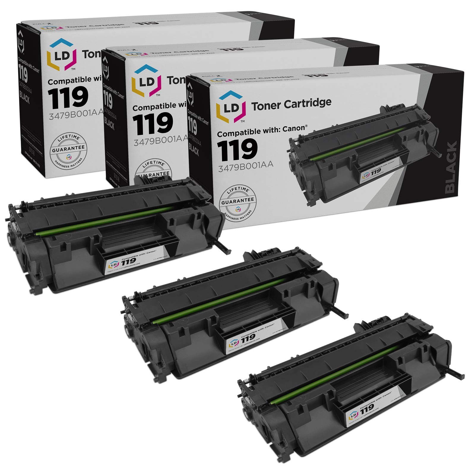 LD 3PK 3480B001AA for Canon 119II High Yield Black Toner Cartridge MF5950 MF5960