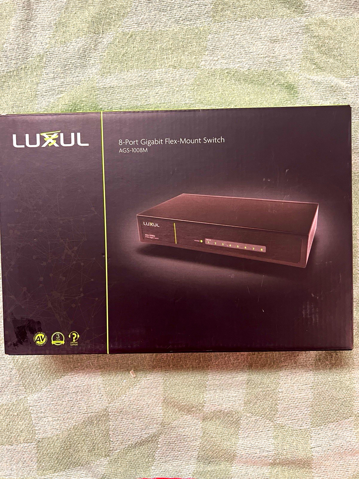 Luxul AGS-1008M 8-Port Gigabit Unmanaged Flex-Mount Ethernet Switch RJ-45 bundle