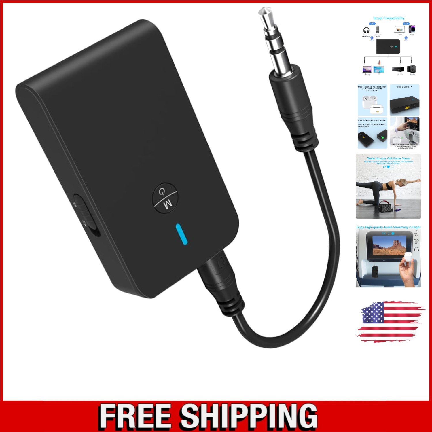 Bluetooth 5.3 Wireless Transmitter/Receiver - Effortless Connection Anywhere