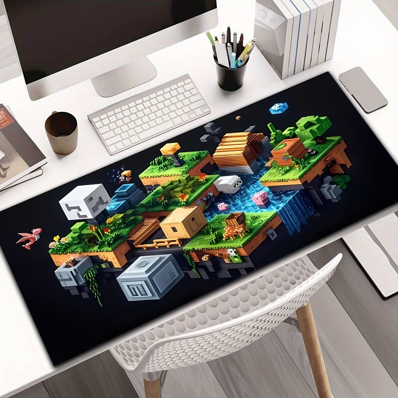 1pc Diatomite Material, Cute Square Building Block World Pattern Design Oversi