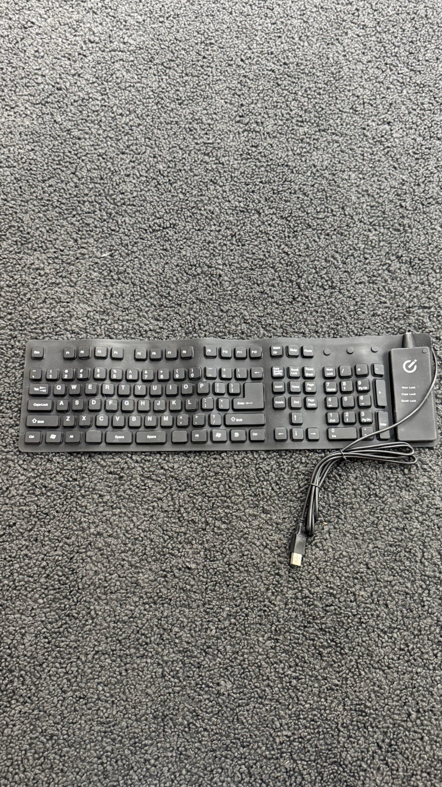 FLEXIBLE KEYBOARD USB ROLL UP
