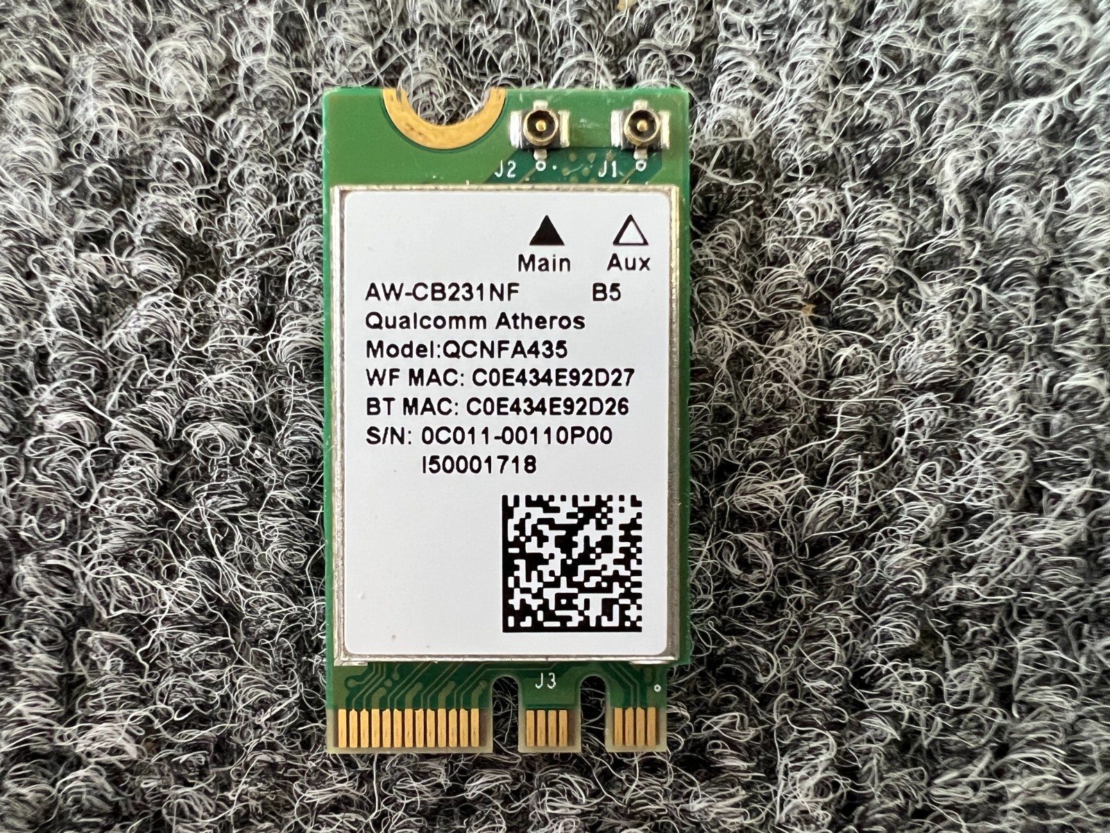 Genuine ASUS Vivobook F512D laptop Bluetooth Wireless Card QCNFA435 AW-CB231NF