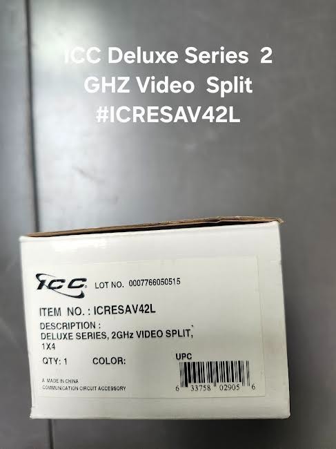 ICC Deluxe Series Video Splitter Modules ICRESAV42L 2GHZ Video Split 1x6