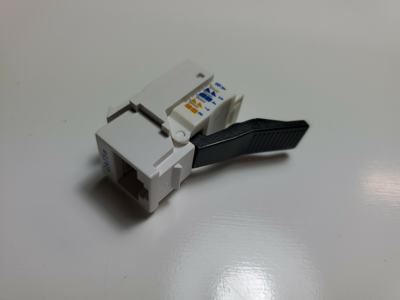 Monoprice Keystone Jack, White, Plastic, Series: Cat.5e, KJ15 series