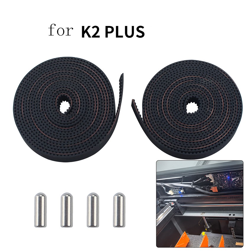 For Creality K2 PLUS 3D Printer XY Axis Anti-slip Open-ended Rubber Timing Belt