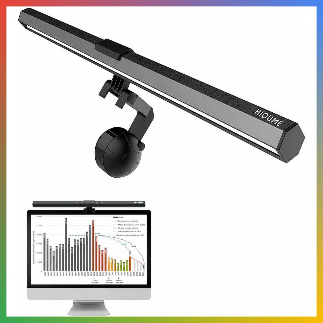 Monitor Light Bar USB Powered Eye Friendly 3 Colors 10 Brightness For Desktop PC