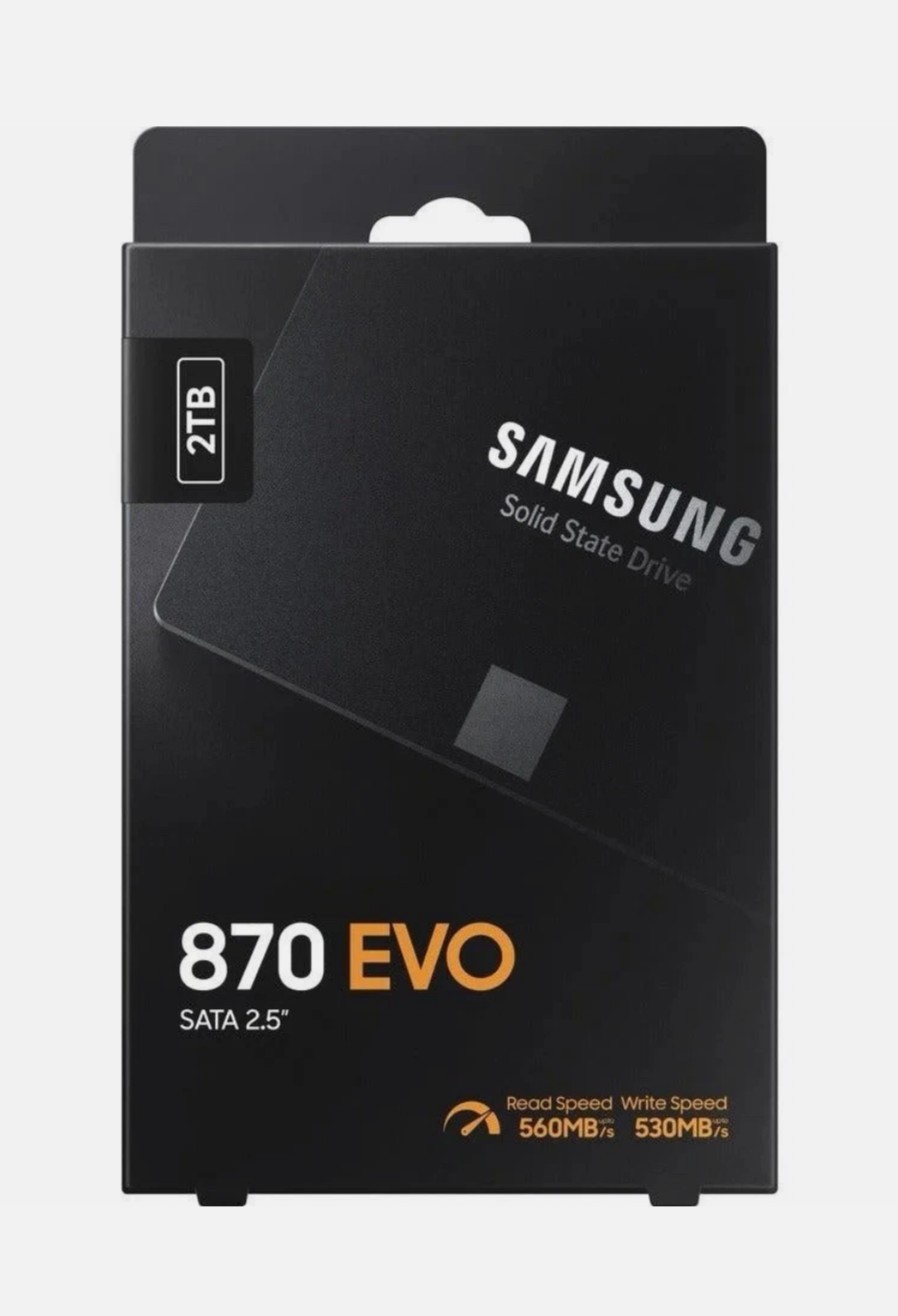 Samsung 870 EVO 2TB 2.5" Internal SSD MZ-77E2T0B/AM SEALED Ship Insurance Incl