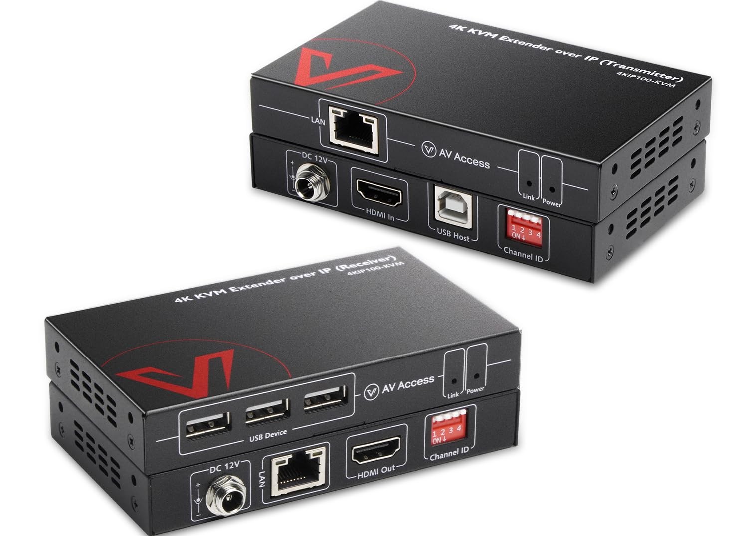 4K HDMI USB KVM Extender TCP/IP Over Single Cat5e/6/6a/7 up to 120M(390ft), 1...