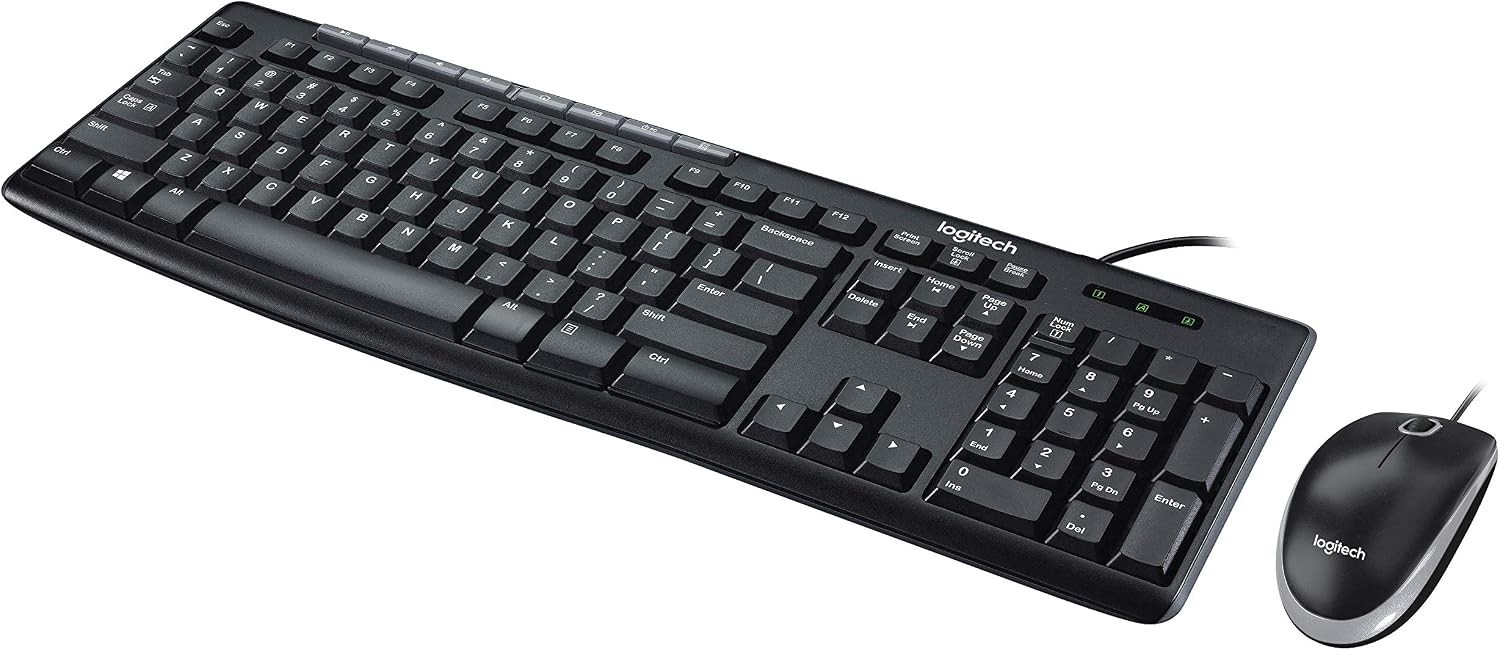 Logitech MK200 MEDIA Wired Keyboard & Mouse USB Combo