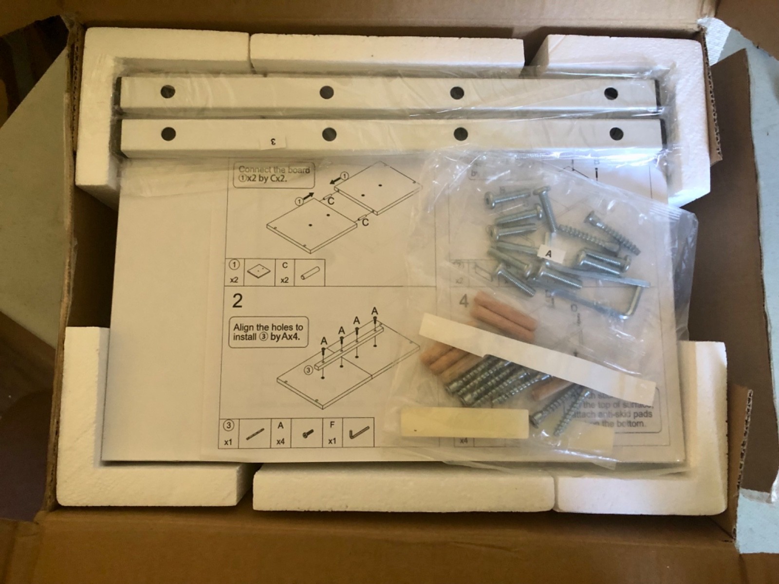 TEAMIX 24 inch Monitor Stand Riser, White Wood & Steel Computer Monitor Stand