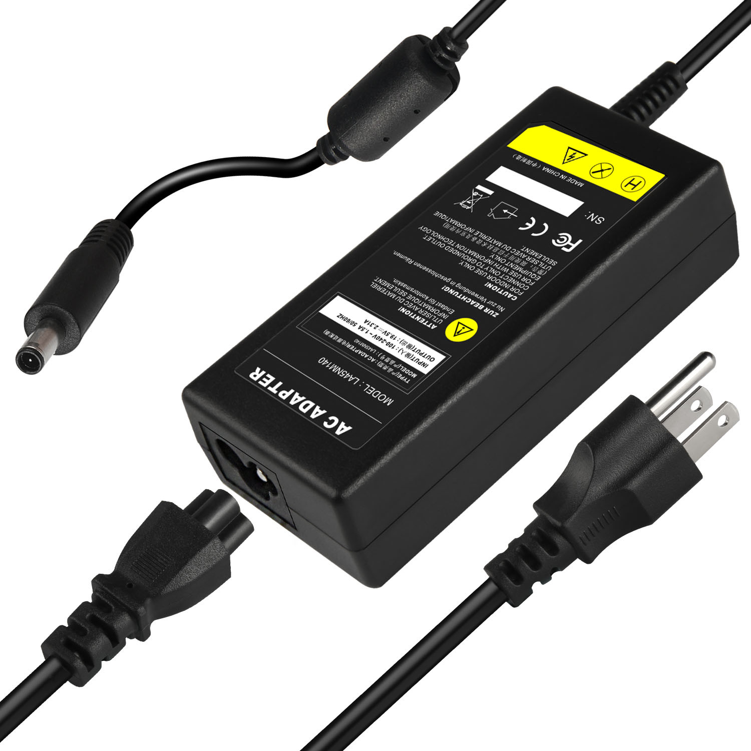45W 19.5V 2.31A AC Adapter Charger For Dell Inspiron Laptop 4.5*3.0mm Tip