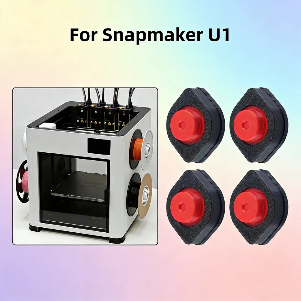 For Snapmaker U1 3D Printer Shock-Absorbing Feet Pad Anti-slip Anti Vibration 4*