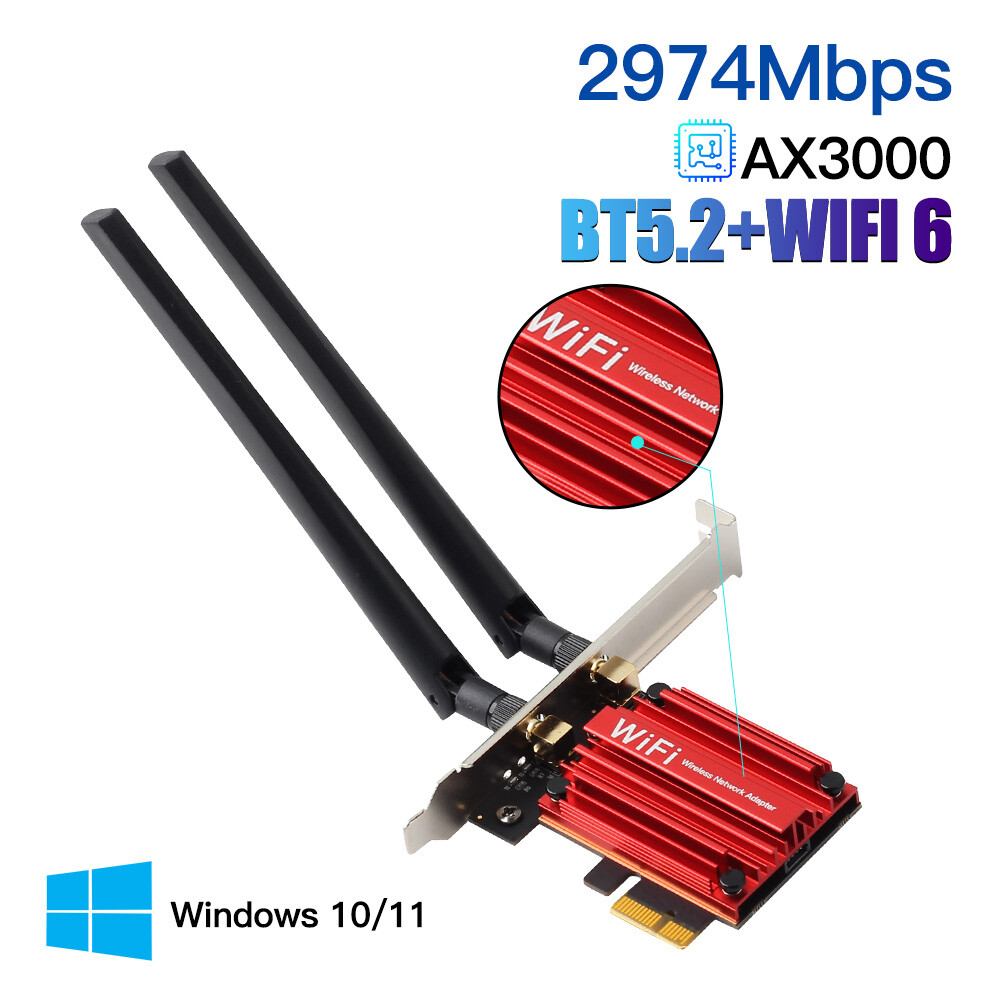 Intel AX200 WiFi 6 PCIe WiFi Card AX3000Mbps Dual Band Network PCIE WiFi Adapter