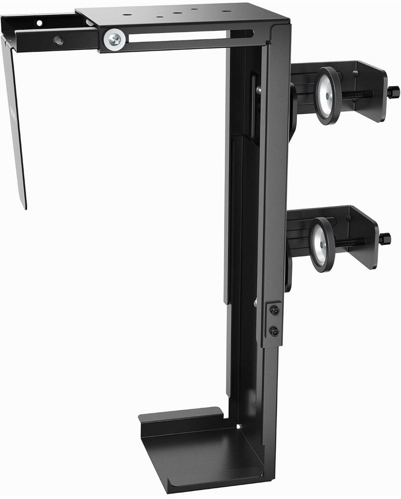 VIVO Adjustable Clamp-on Desk Leg PC Mount, Under Desk PC Mount, Computer Case C