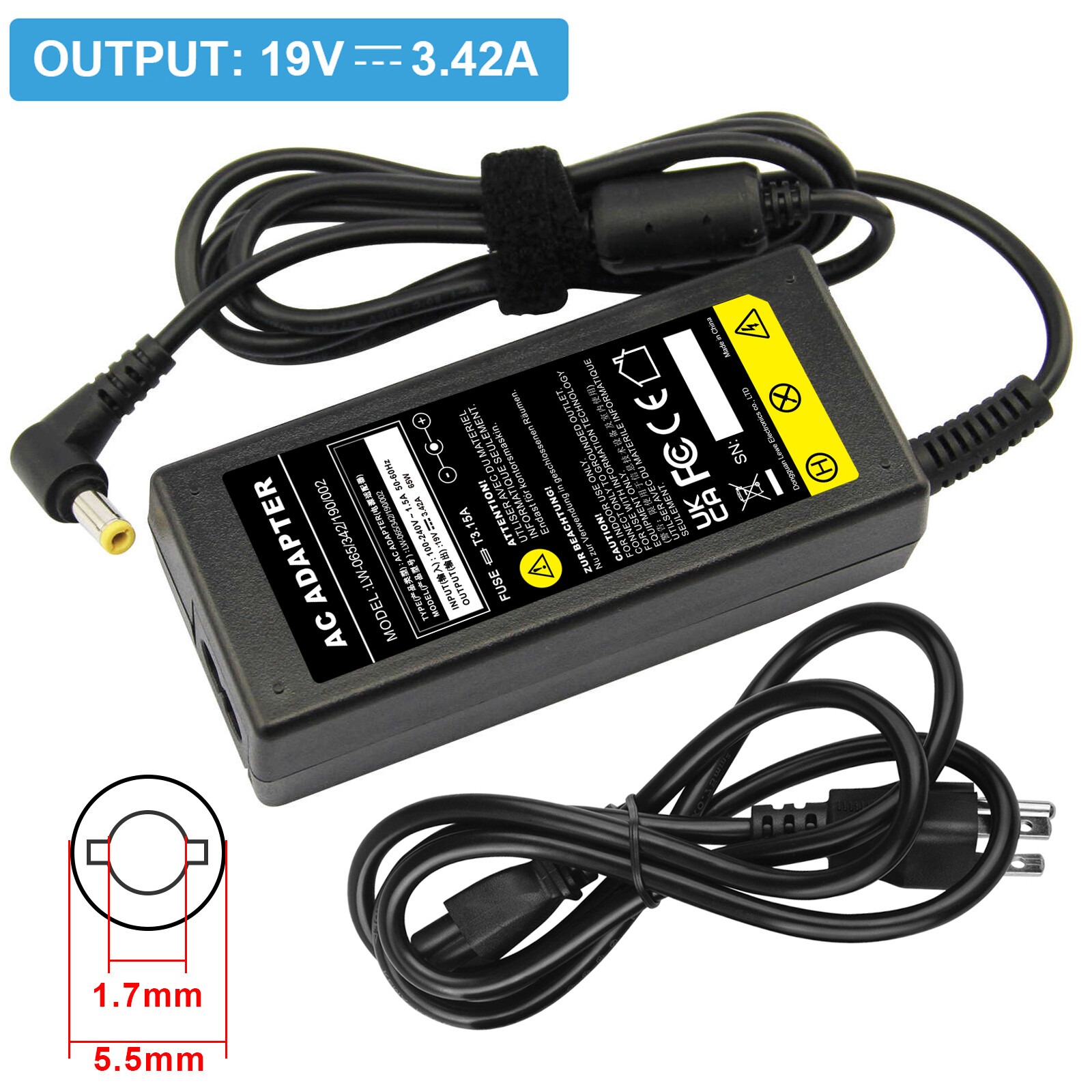 AC Adapter Charger Power Cord for Acer Aspire Z1-612 Z1-621 Z1-621G All-in-One