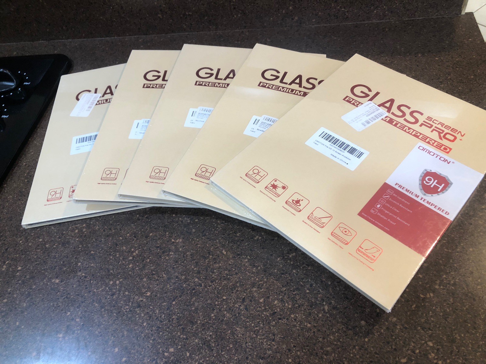 Lot Of 5 Boxes (2PCS)Tempered Glass Screen Protector For Fire HD 10