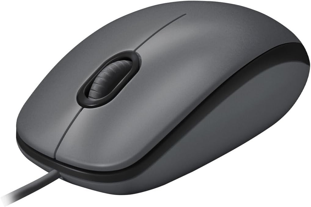 Logitech M100 USB Wired Optical Mouse Full-Size Comfort for PC Mac Laptop