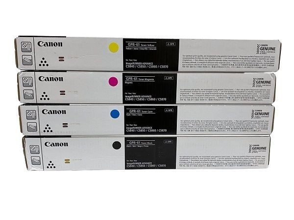 Genuine Canon GPR-61 Cyan / Magenta / Yellow / Black  Toner Cartridges Set OEM