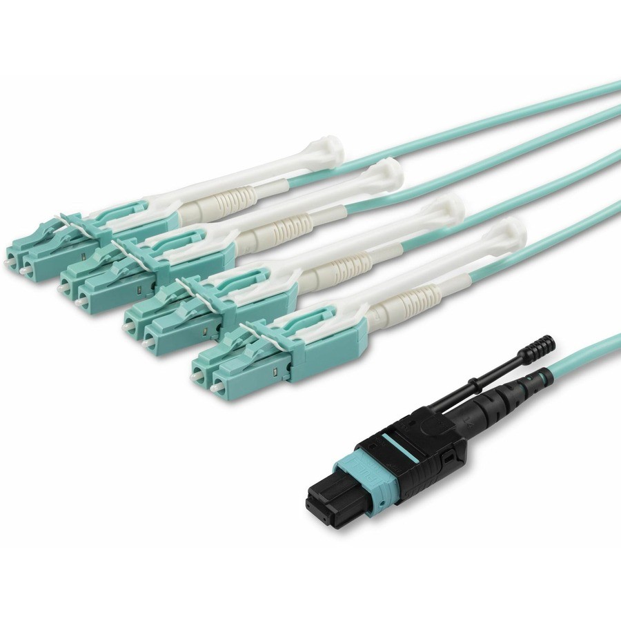 StarTech 6.56ft Fiber Optic Patch Duplex Network Cable - Aqua