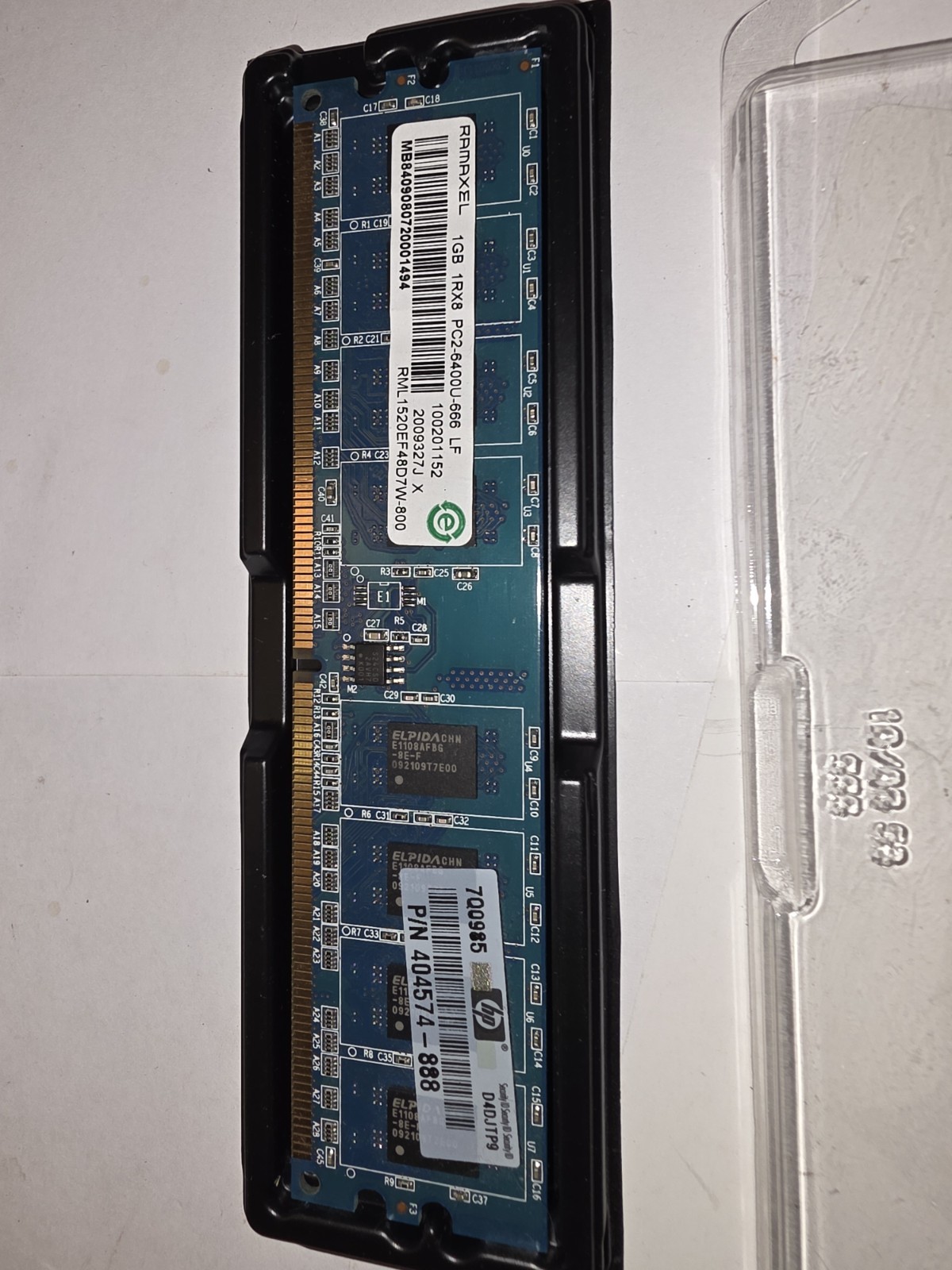 1GB DDR2 800MHz PC2-6400U Desktop RAM 240-Pin DIMM HP 404574-888 – Untested 💻